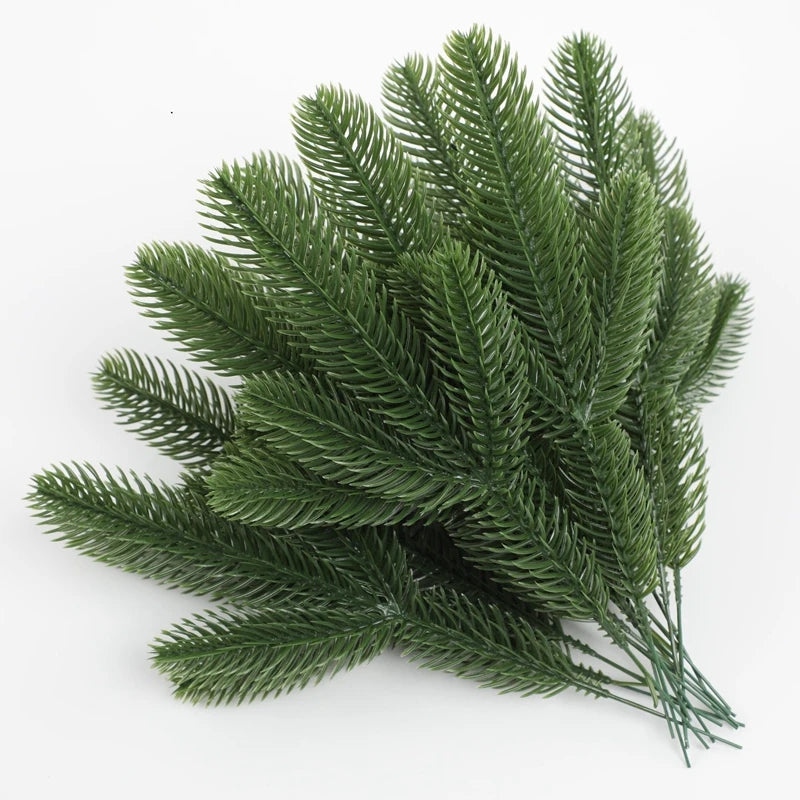Artificial Pine & Holly Berry Picks – 10 Christmas Stems for Wreaths & Garlands