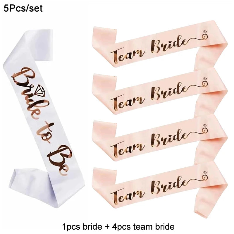 Hen Party Sash & Veil Set – Bride to Be and Team Bride Sashes