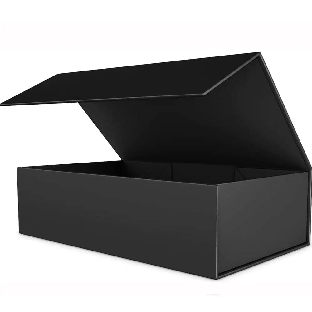 Magnetic Gift Box with Lid – Collapsible Rigid Present Box, 26.5 x 18 x 7.5 cm (1 or 4 Pack)