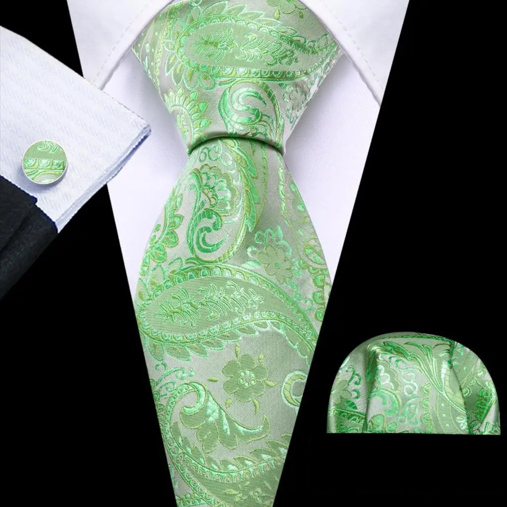 Men's Tie, Pocket Square & Cufflinks Gift Set – Jacquard