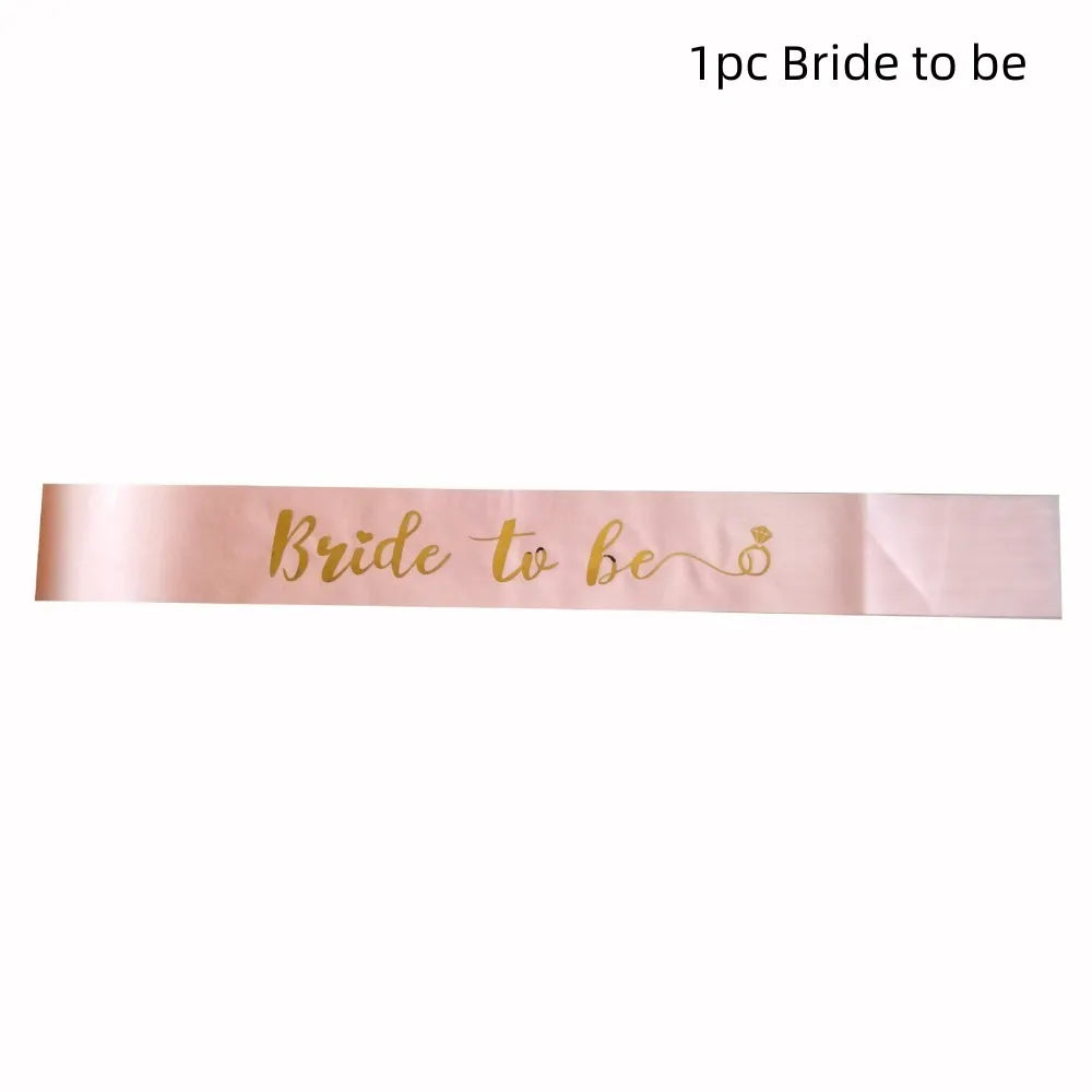 Team Bride Sash Set – Rose Gold Bride to Be & Bridal Party Sashes
