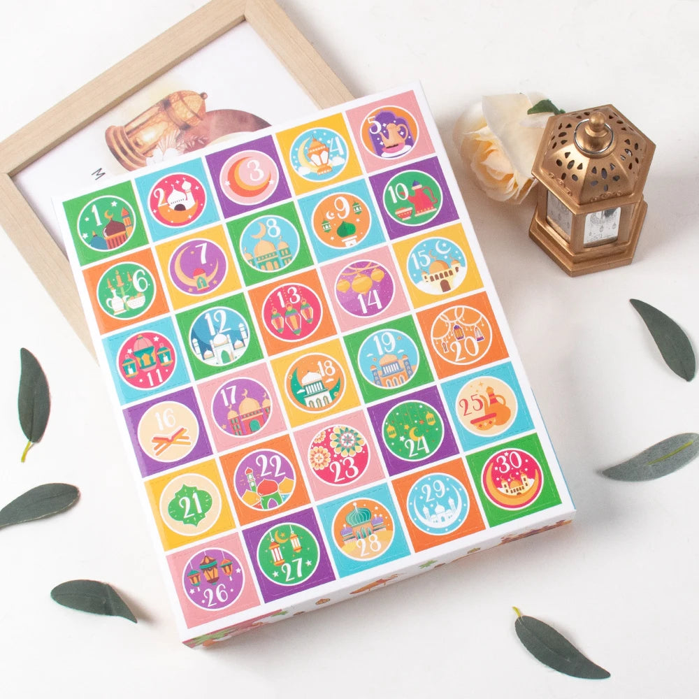 Ramadan Countdown Calendar – 30 Drawer Fillable Eid Mubarak Advent Boxes for Kids & Family