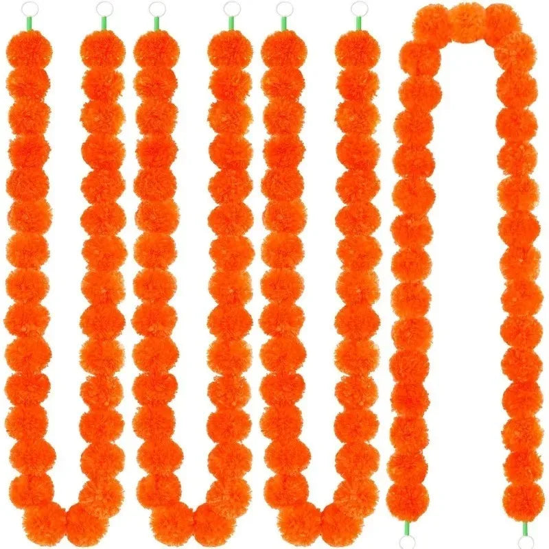 Artificial Marigold Garland 150cm – Diwali, Wedding & Puja Flower Garland (Toran)