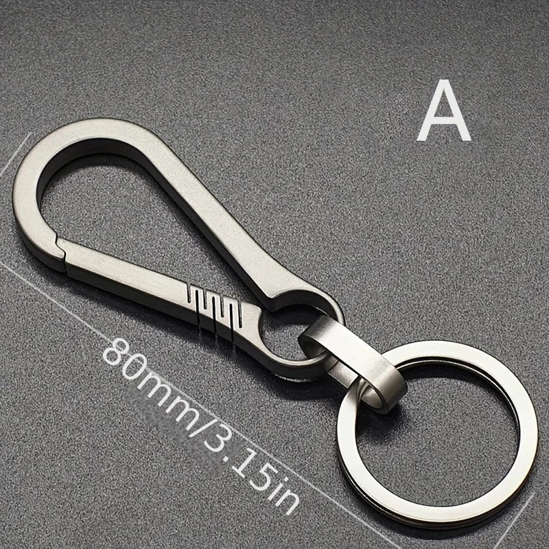 Titanium Carabiner Keyring with Bottle Opener – Quick-Release Key Clip