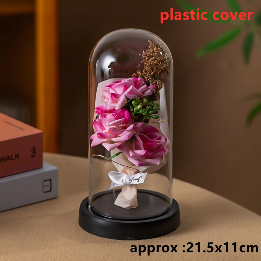 Galaxy Rose with LED Lights – Three Light-Up Forever Roses Gift