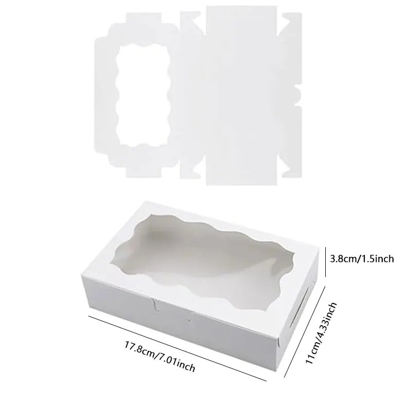 Kraft Paper Gift Boxes – 15 or 30 Pack Cookie, Cake & Treat Boxes in White or Brown