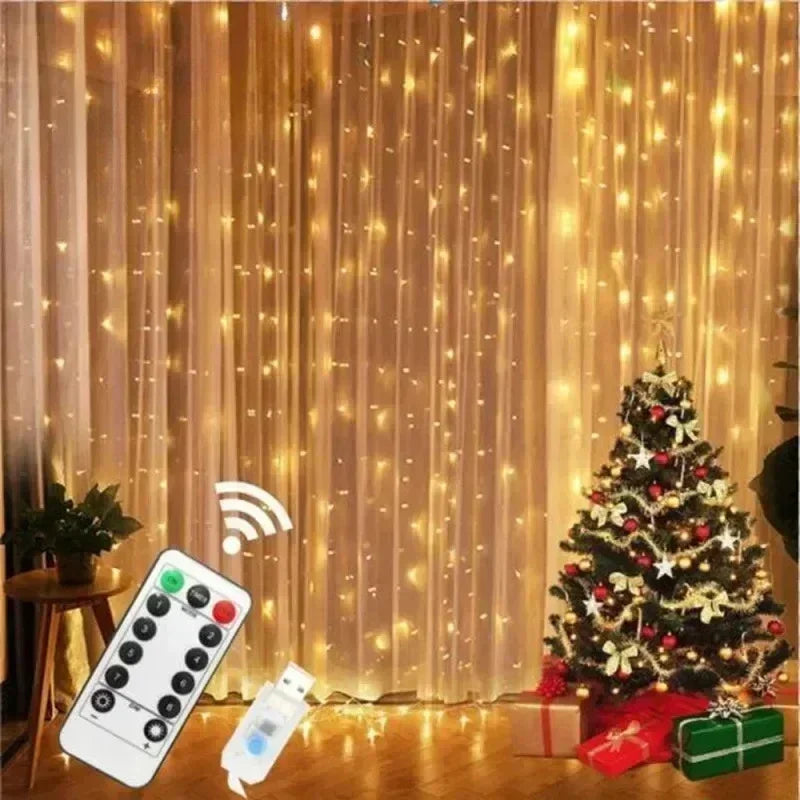 USB curtain fairy lights