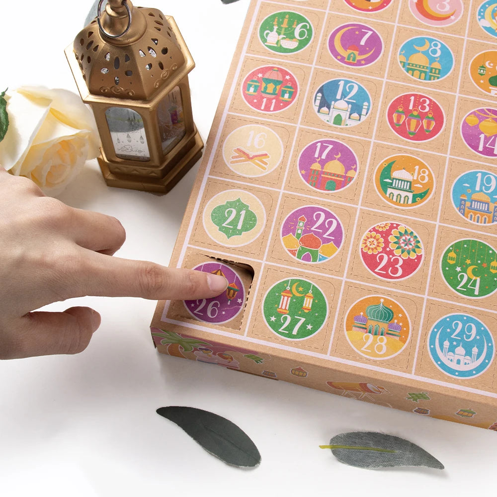 Ramadan Countdown Calendar – 30 Drawer Fillable Eid Mubarak Advent Boxes for Kids & Family