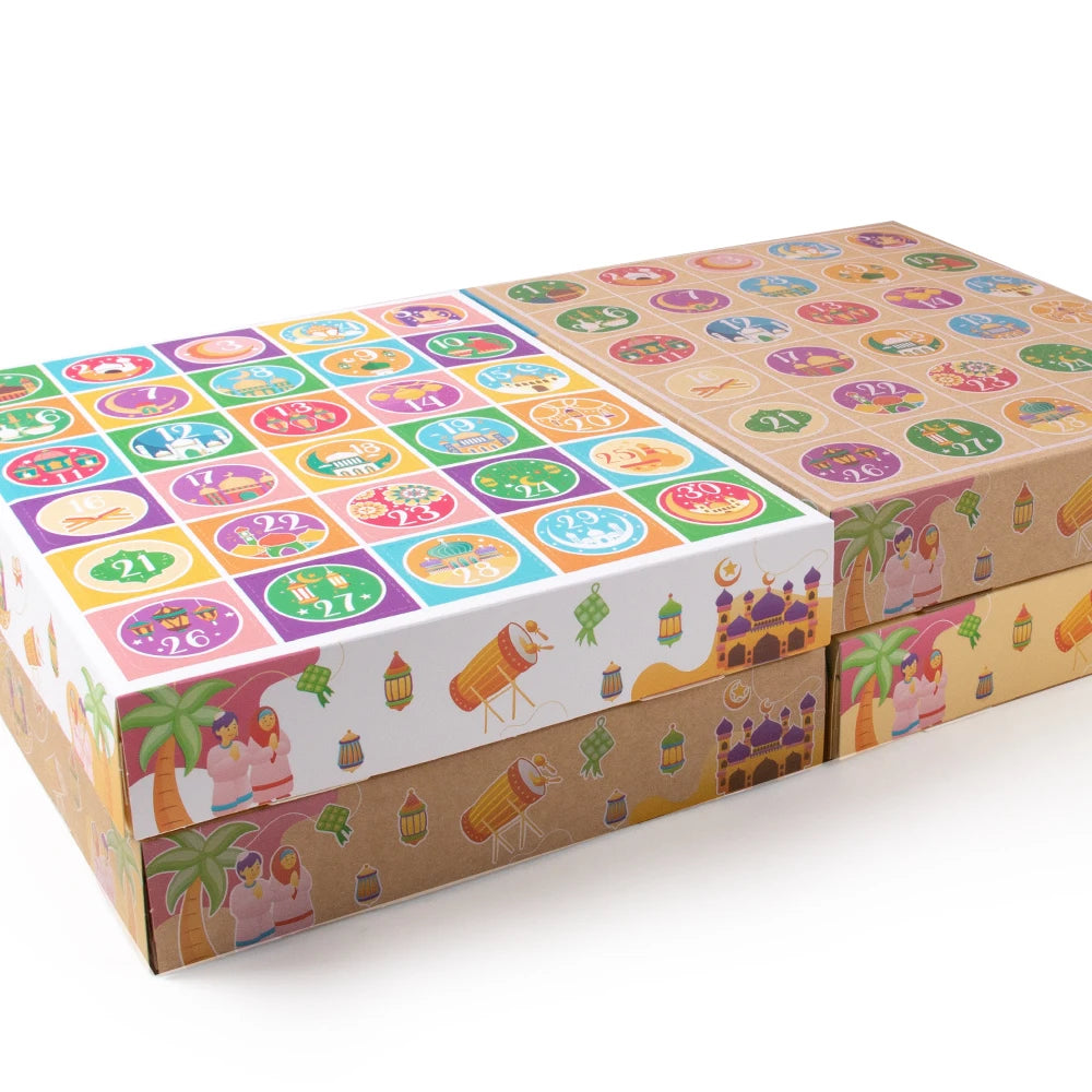 Ramadan Countdown Calendar – 30 Drawer Fillable Eid Mubarak Advent Boxes for Kids & Family