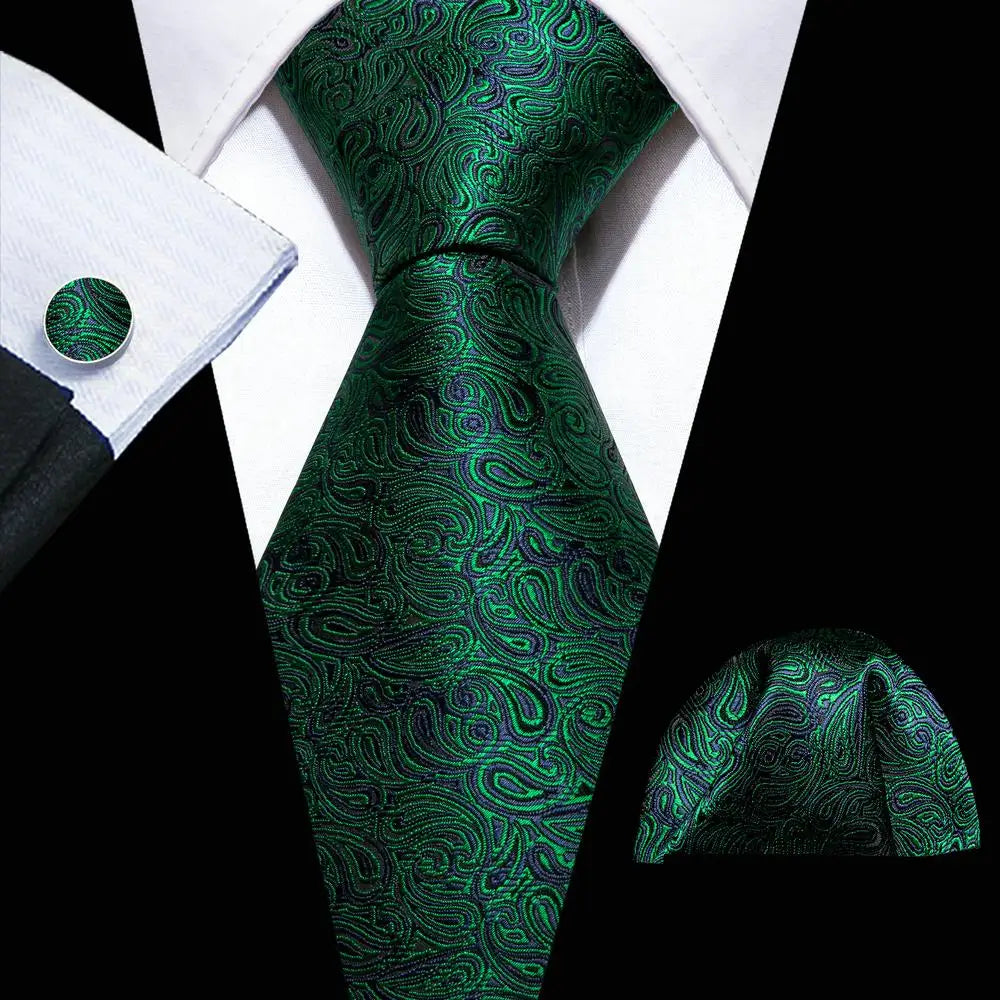 Men's Tie, Pocket Square & Cufflinks Gift Set – Jacquard