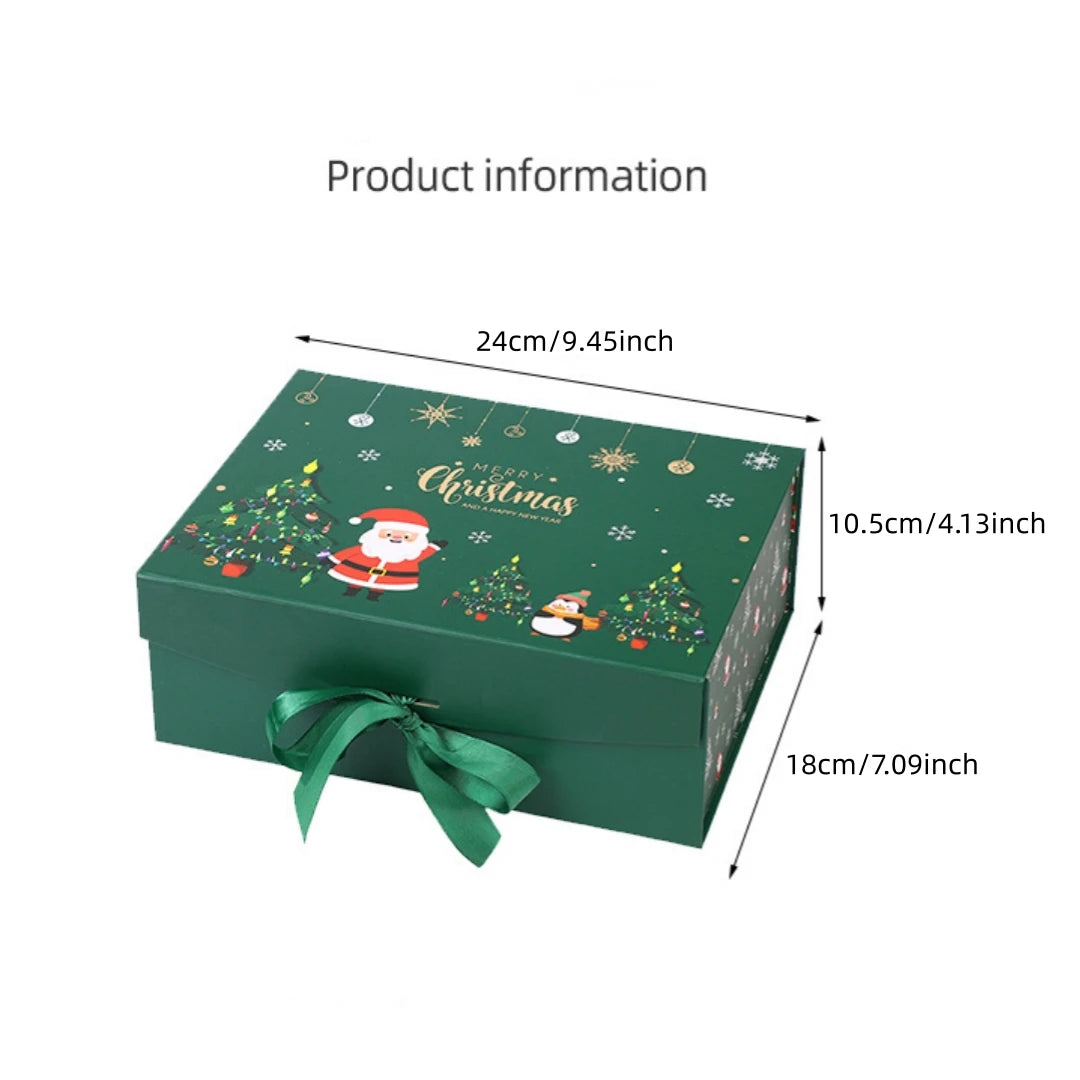 Luxury Christmas Gift Box with Magnetic Lid & Ribbon Bow – Large Festive Presentation Box