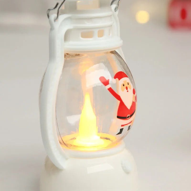 LED Christmas Lantern – Battery Santa, Snowman & Tree Night Light Decoration
