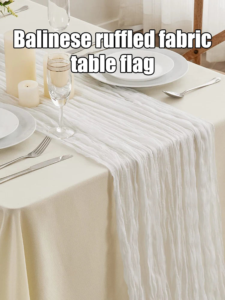 Cheesecloth Table Runner – Semi-Sheer Gauze Runner for Christmas & Weddings