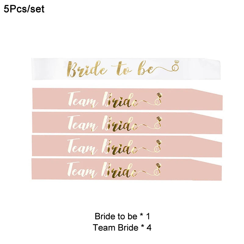 Hen Party Sash & Veil Set – Bride to Be and Team Bride Sashes