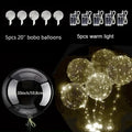 Light-Up LED Bobo Balloons – 5 Pack Clear Glow Balloons with Fairy Lights for Parties & Weddings