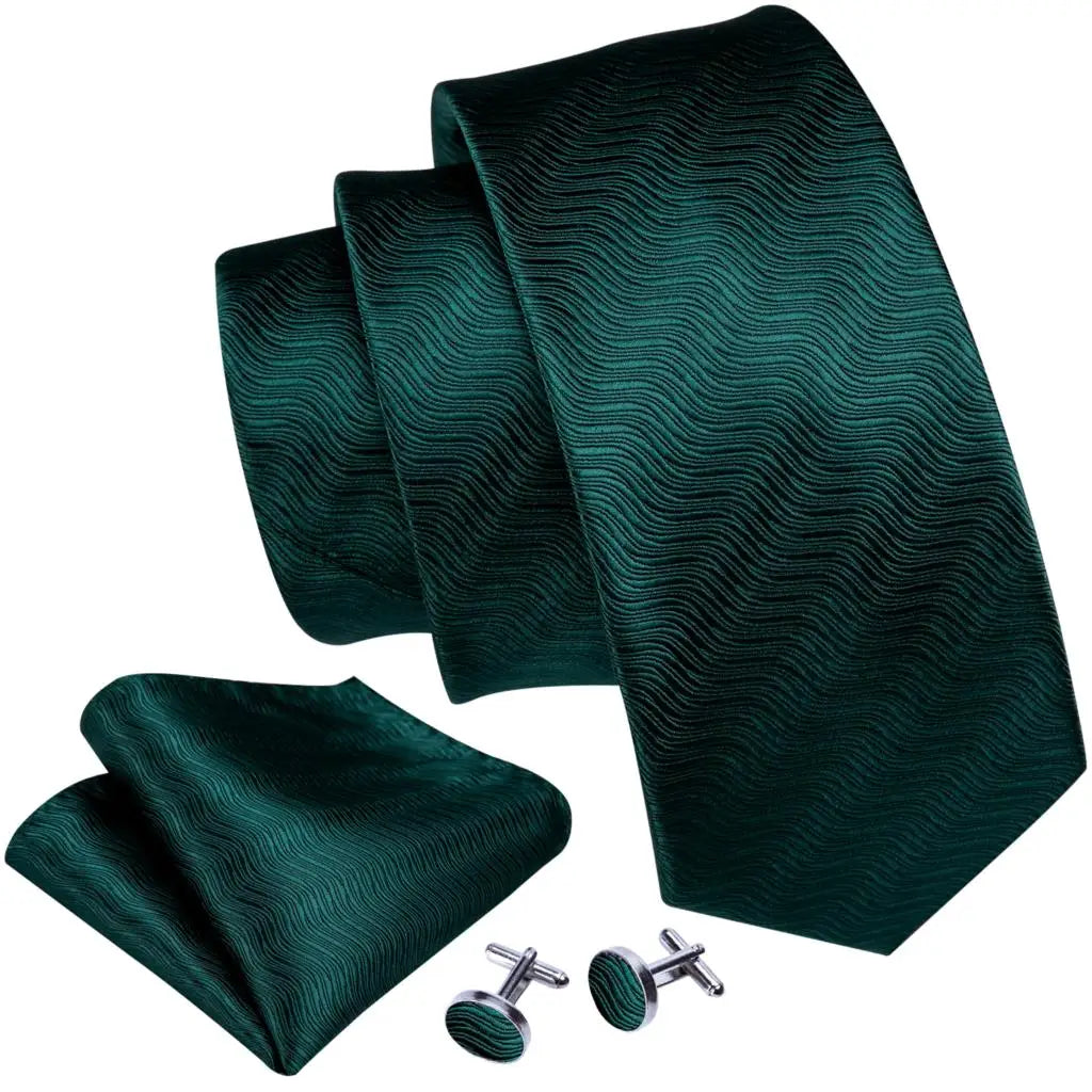 Men's Tie, Pocket Square & Cufflinks Gift Set – Jacquard