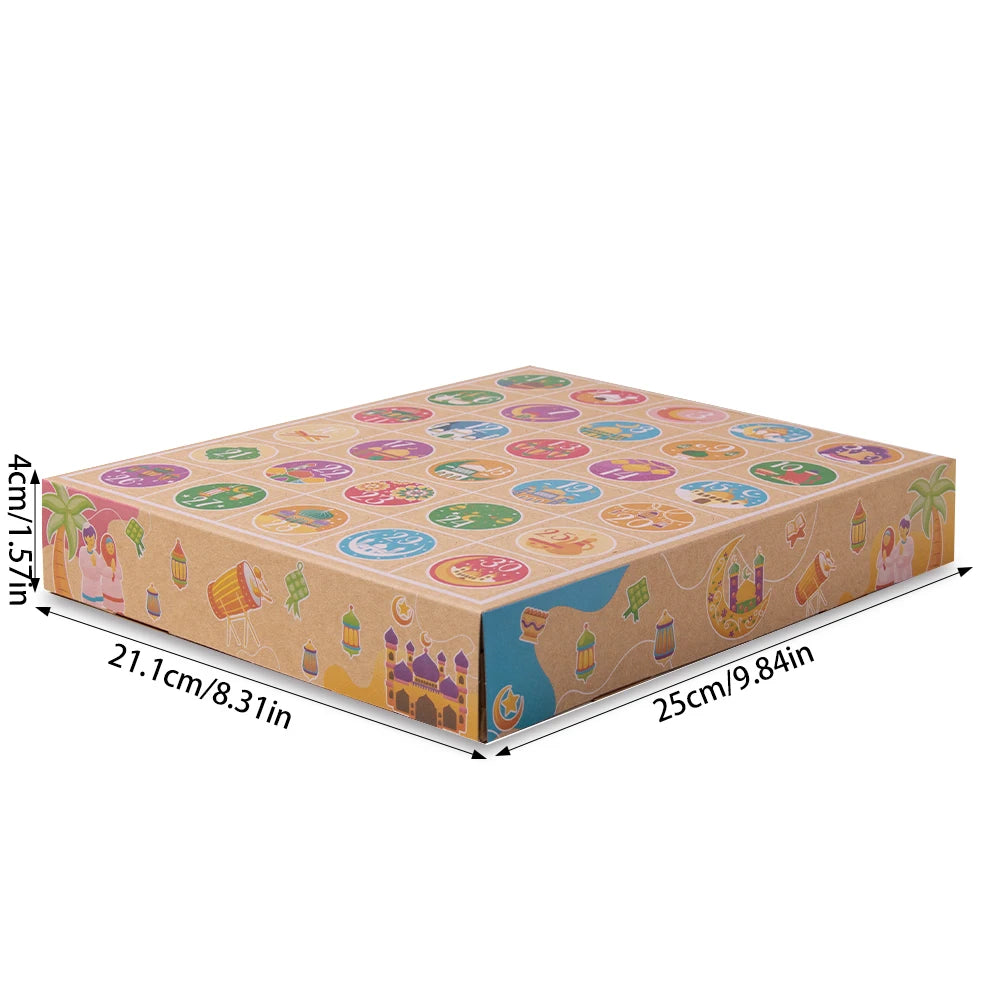 Ramadan Countdown Calendar – 30 Drawer Fillable Eid Mubarak Advent Boxes for Kids & Family
