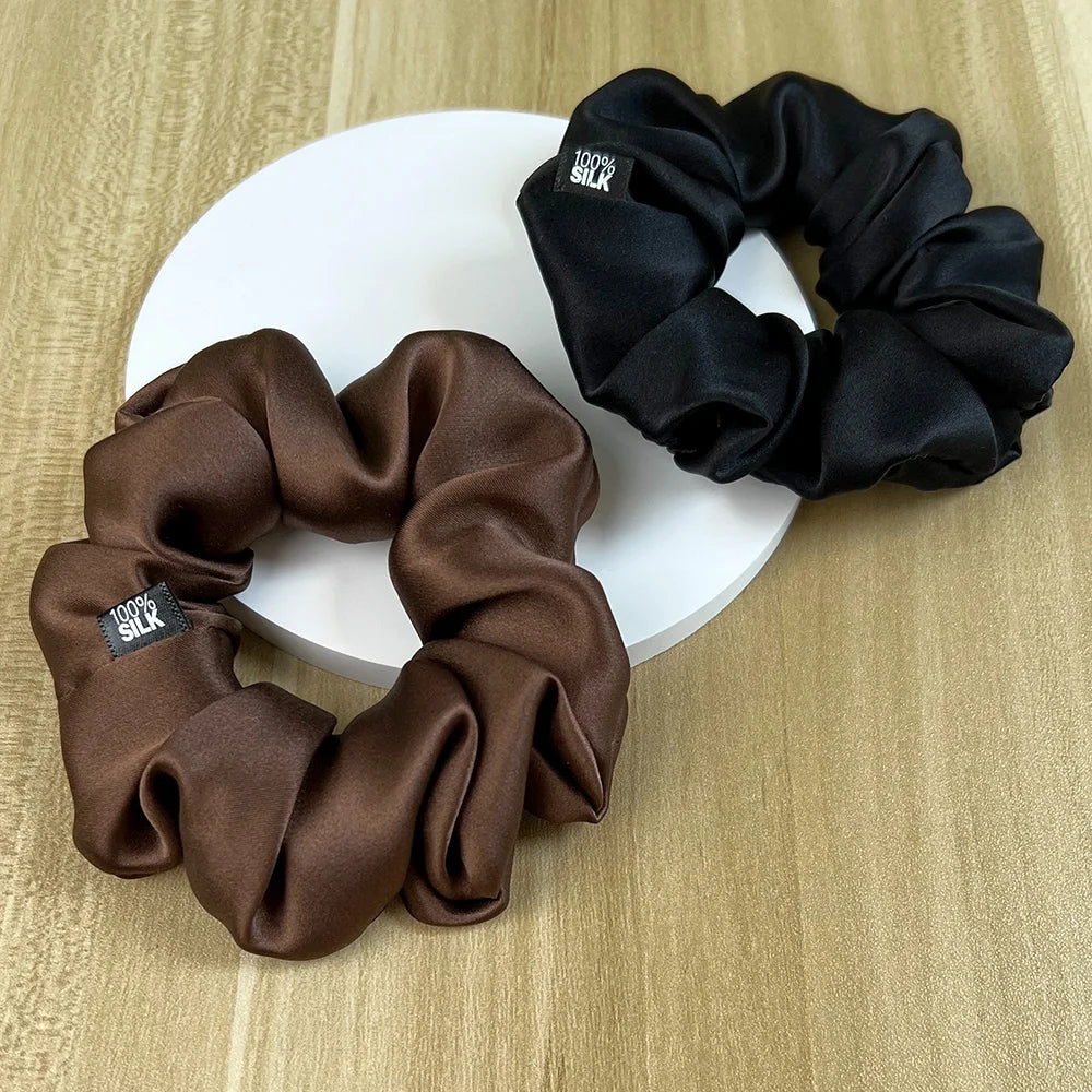 100% Mulberry Silk Scrunchie – 19 Momme Hair Tie in 19 Colours