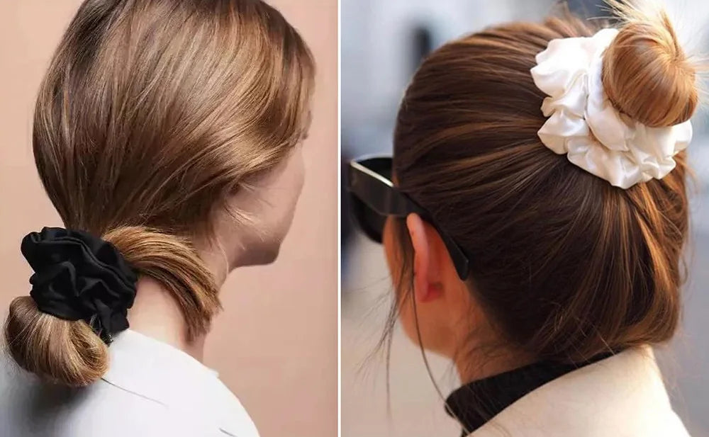 100% Mulberry Silk Scrunchie – 19 Momme Hair Tie in 19 Colours