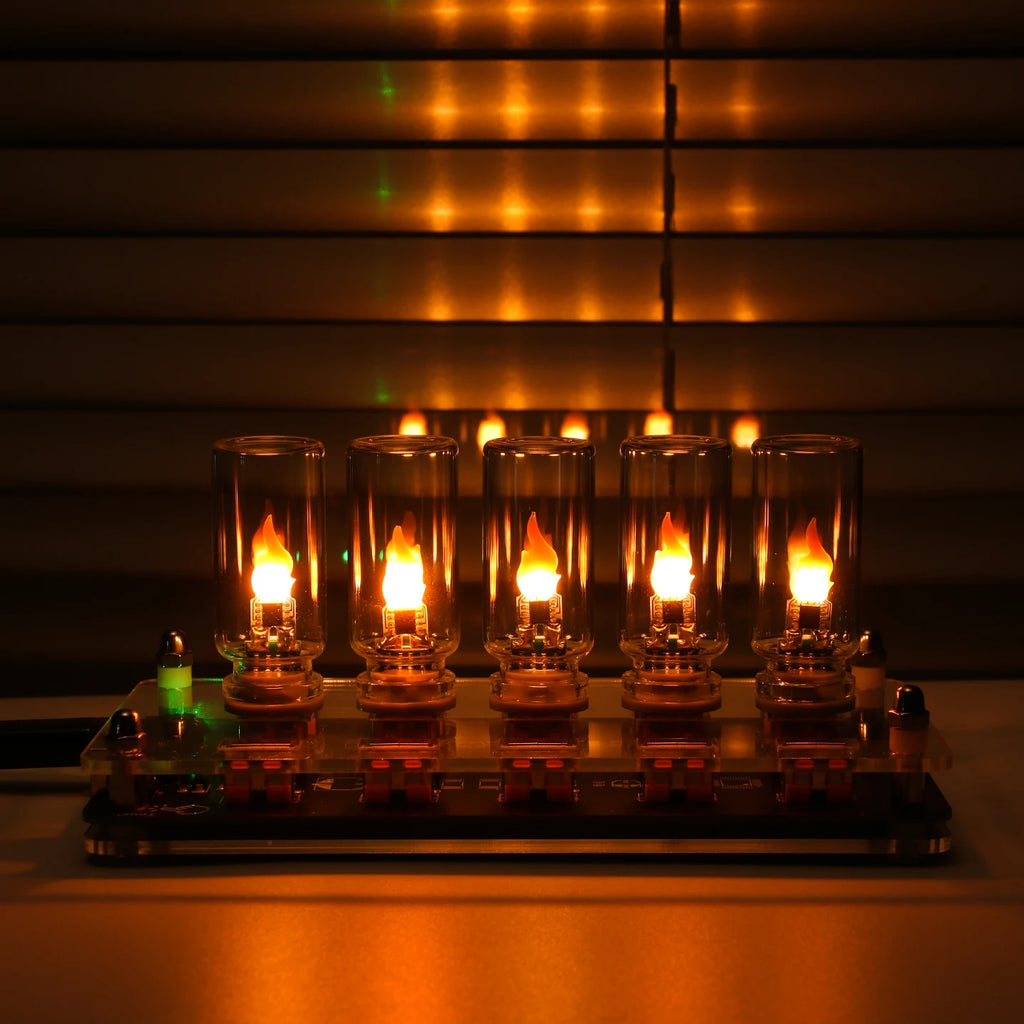 USB LED flame candle light in glass