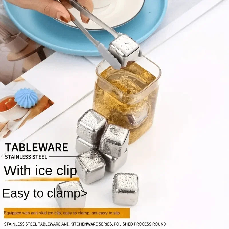Whisky Chilling Stones Gift Set – Stainless Steel Ice Cubes in Gift Box