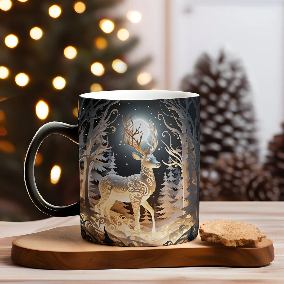 Colour-Changing Christmas Mug – Heat-Activated Santa, Snowman & Reindeer Magic Mug