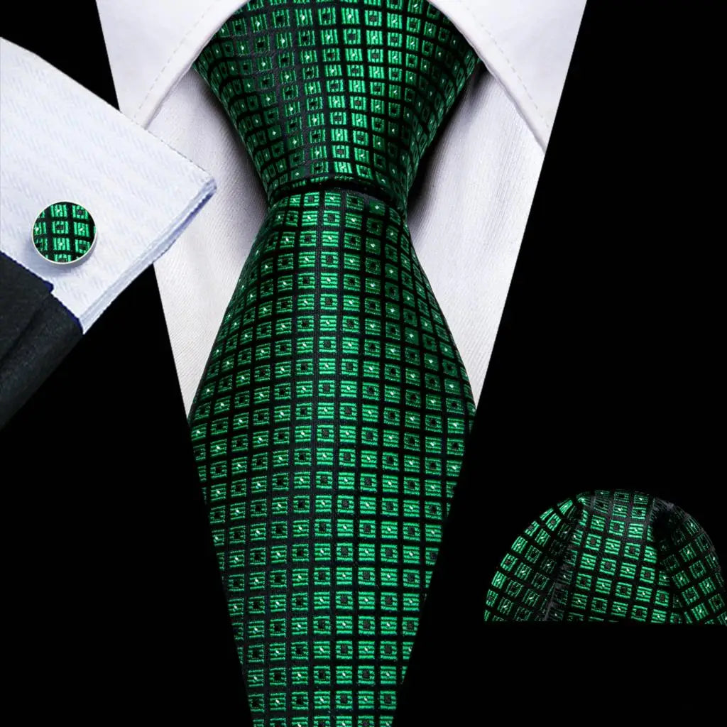 Men's Tie, Pocket Square & Cufflinks Gift Set – Jacquard