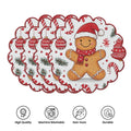 Christmas Placemats Set of 4 – Non-Slip, Heat-Resistant Round Table Mats