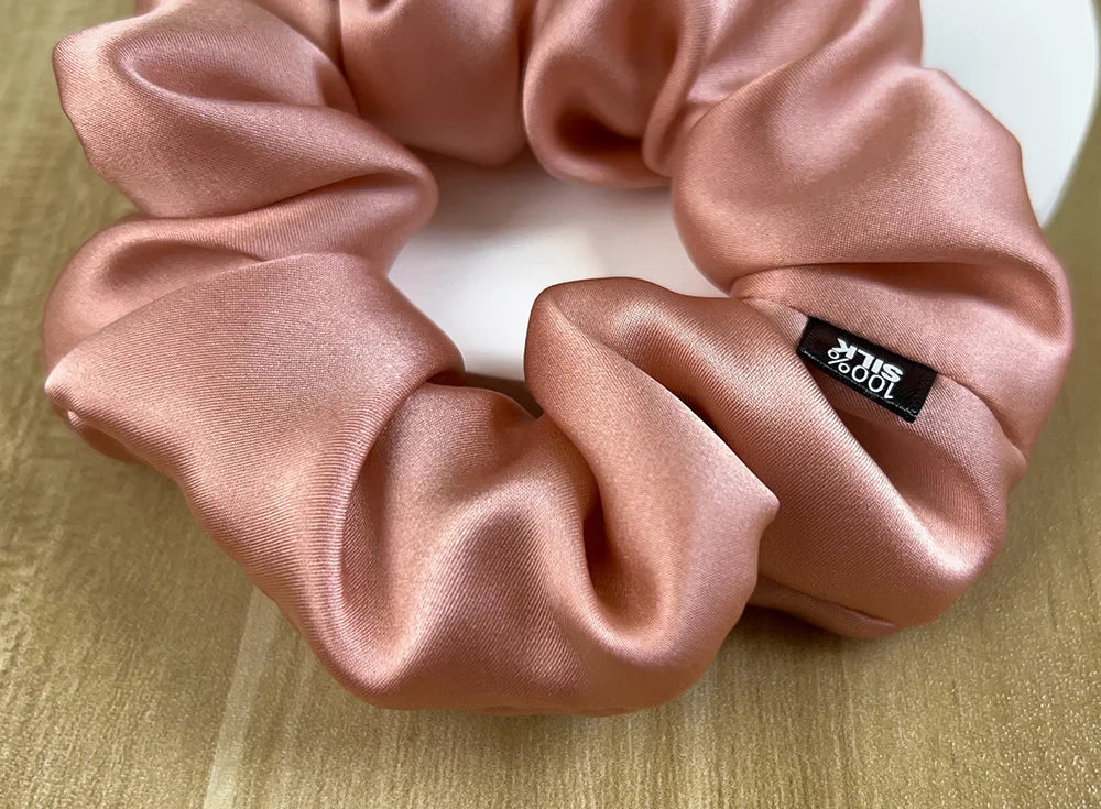 100% Mulberry Silk Scrunchie – 19 Momme Hair Tie in 19 Colours