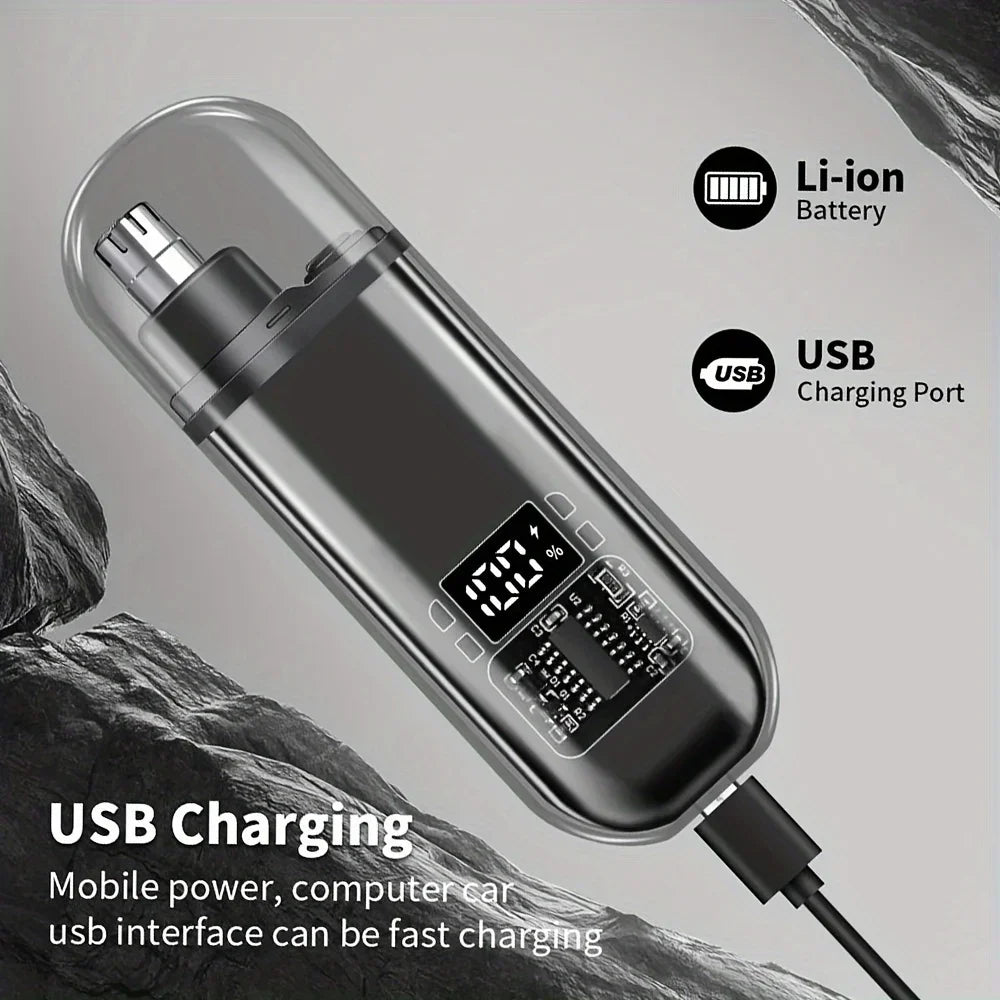 Rechargeable Nose & Ear Hair Trimmer – USB-C, Compact