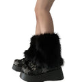 Faux Fur Leg Warmers – Fluffy Boot Covers (15 to 40 cm)