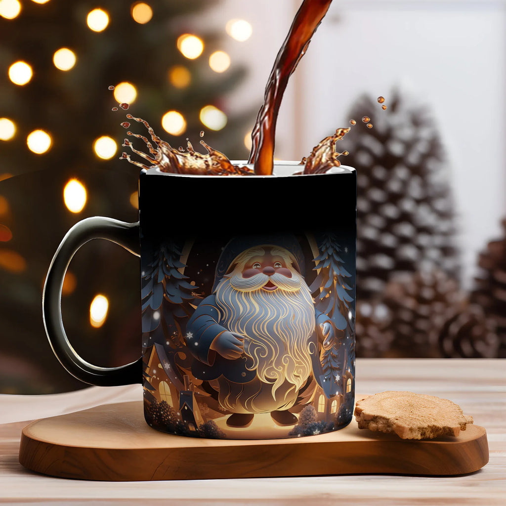 Colour-Changing Christmas Mug – Heat-Activated Santa, Snowman & Reindeer Magic Mug