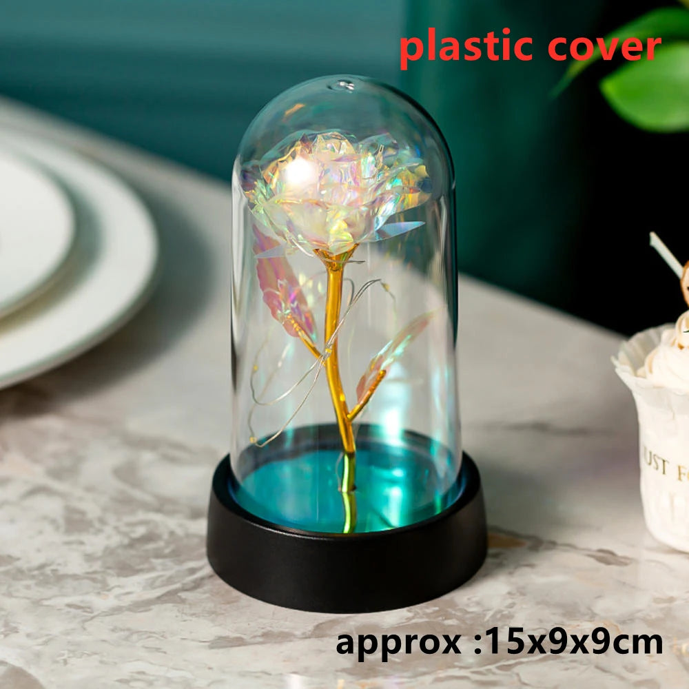 Galaxy Rose with LED Lights – Three Light-Up Forever Roses Gift