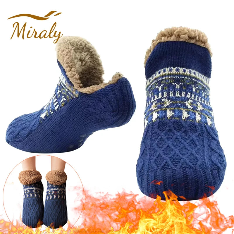 Fluffy Non-Slip Floor Socks – Warm Velvet Slipper Socks