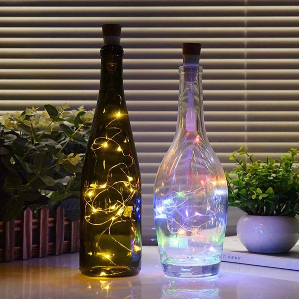 Rechargeable Cork Bottle Lights – 20 LED Wine Bottle Fairy Lights