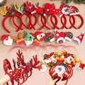 Christmas Headbands – Reindeer, Santa & Snowman Party Headbands (1 to 15 Pack)