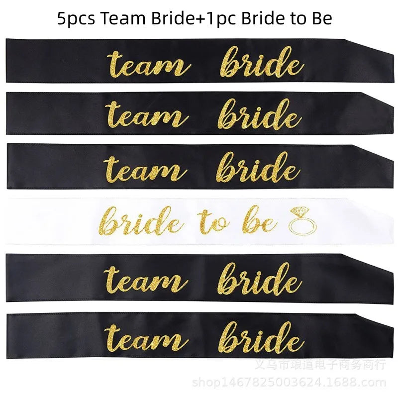 Team Bride Sash Set – Rose Gold Bride to Be & Bridal Party Sashes