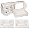 Window Cake & Treat Boxes – Kraft Gift Boxes 18 x 11 x 4 cm (10 or 20 Pack)