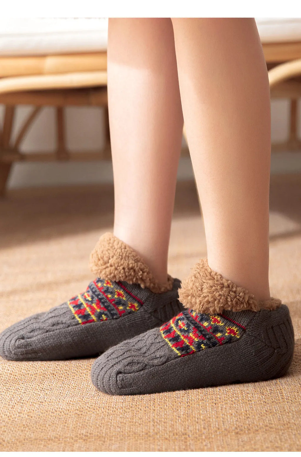 Fluffy Non-Slip Floor Socks – Warm Velvet Slipper Socks