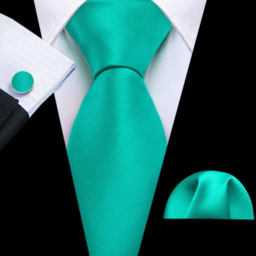 Men's Tie, Pocket Square & Cufflinks Gift Set – Jacquard