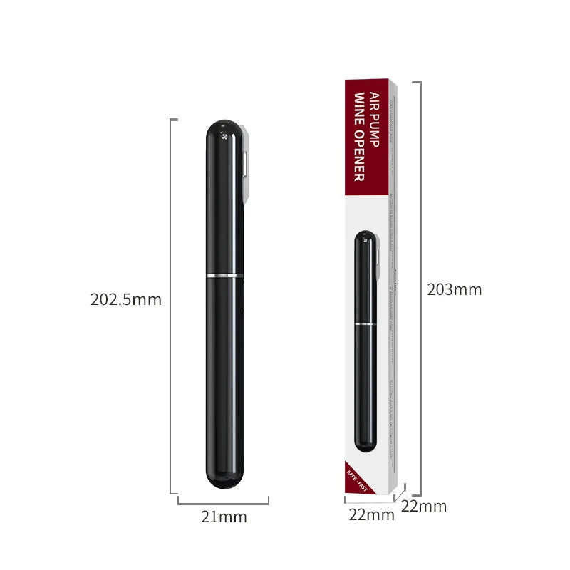 Air Pressure Wine Opener – Pump Corkscrew with Foil Cutter