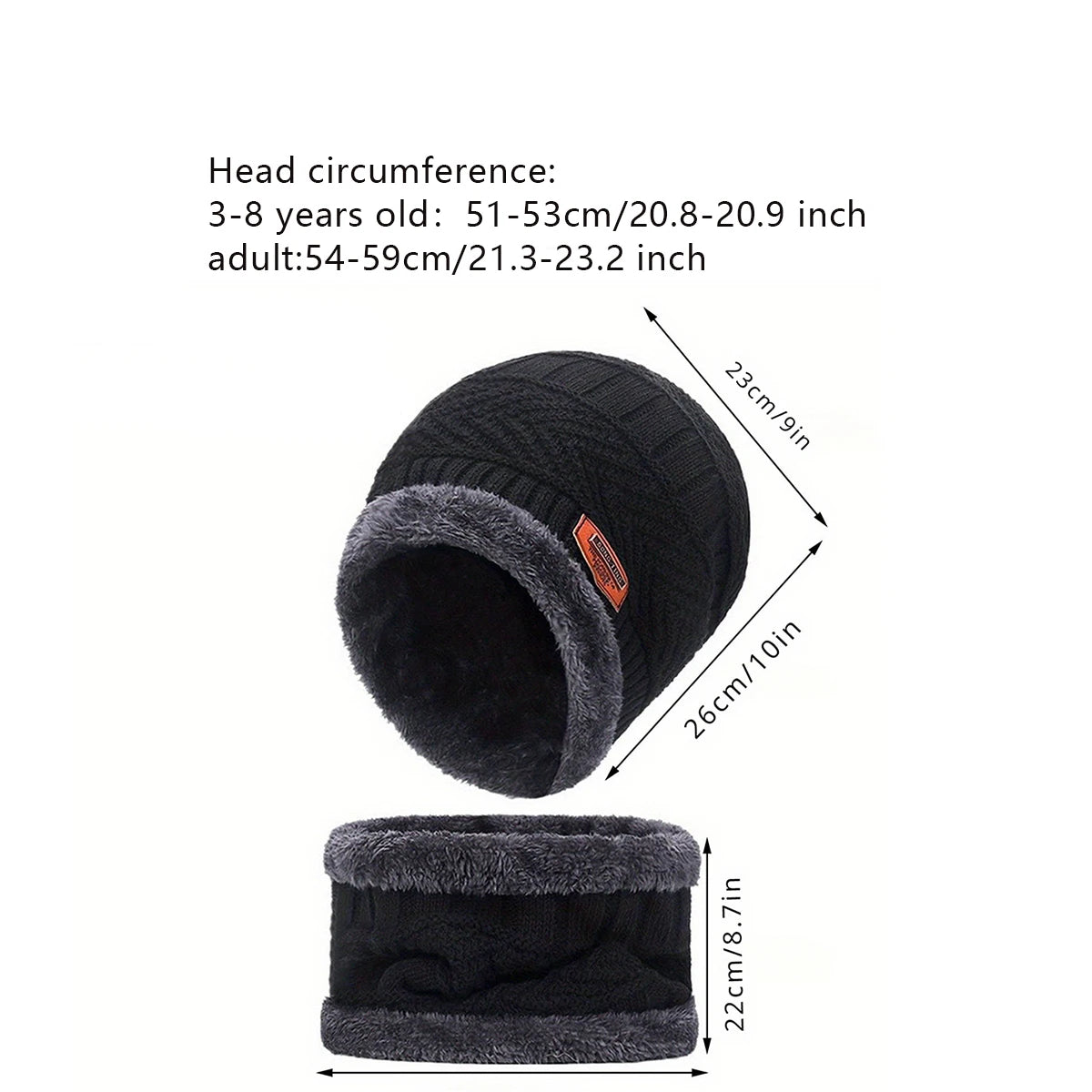 Men's Winter Hat, Scarf & Gloves Set – Velvet-Lined