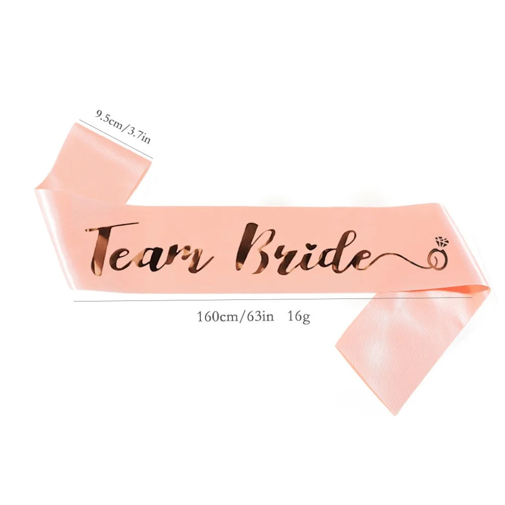 Team Bride Sash Set – Rose Gold Bride to Be & Bridal Party Sashes