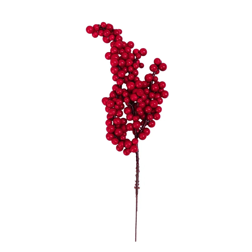 Red Holly Berry Stems – Artificial Christmas Berry Picks (1 to 50 Branches)