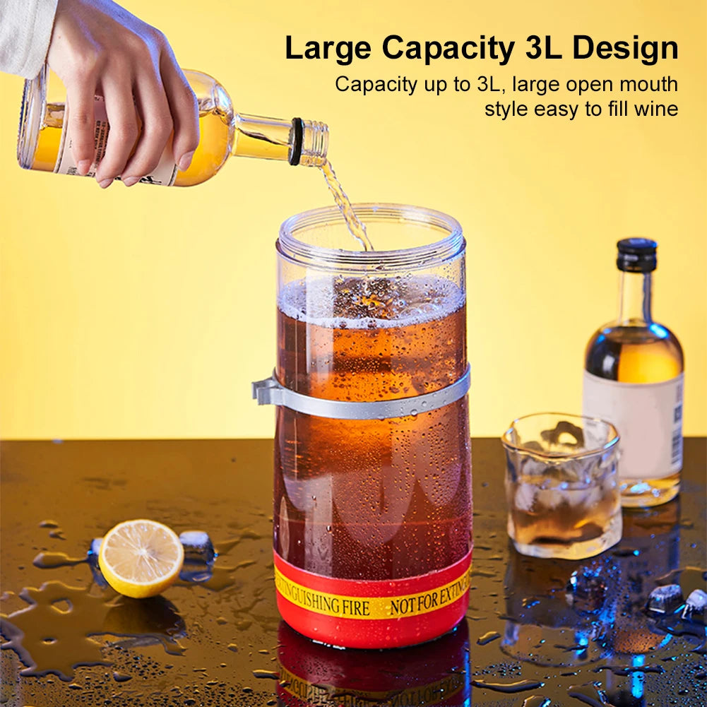 Fire Extinguisher Drink Dispenser 3L – Novelty Party Beer, Cocktail & Punch Dispenser, Fun Home Bar Gift