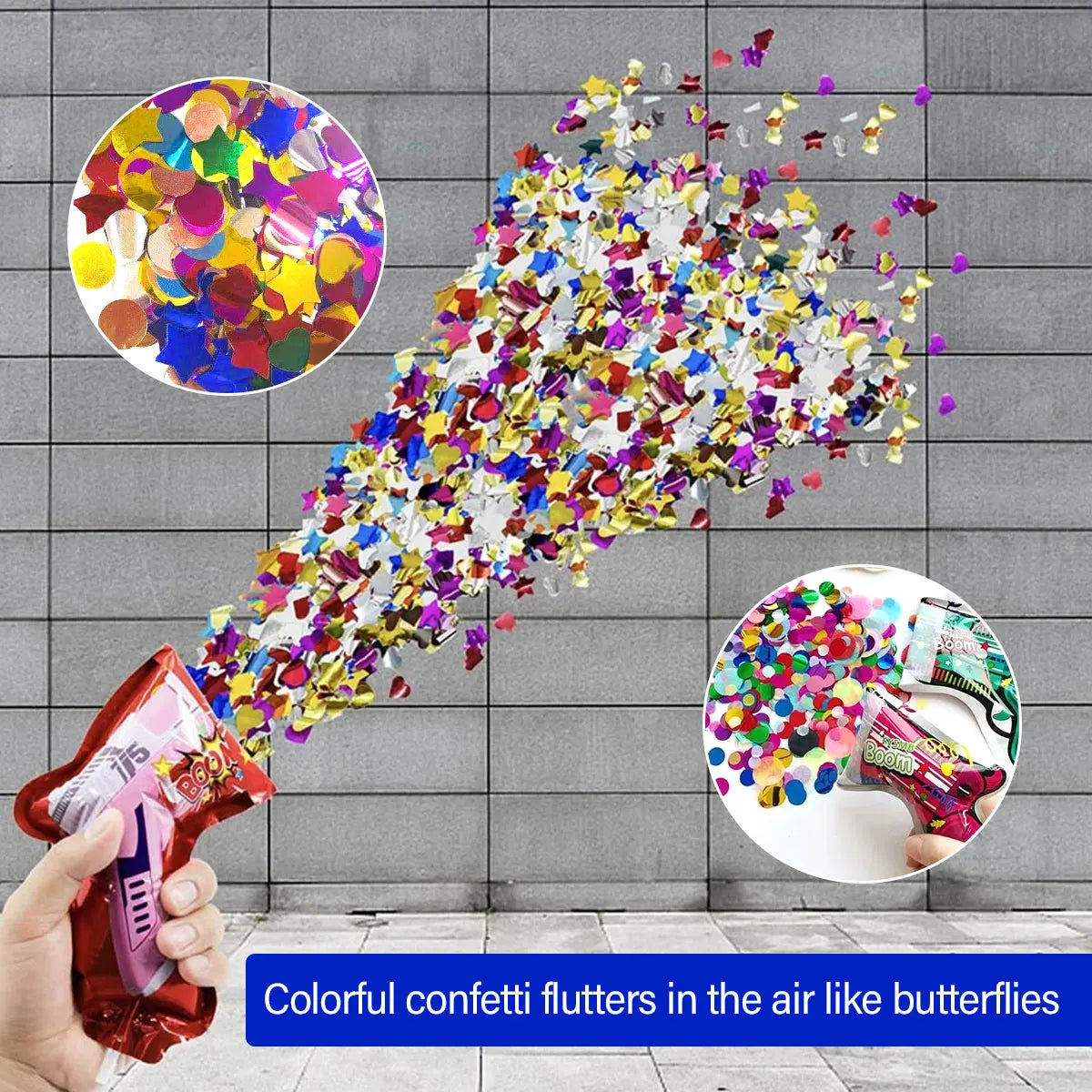 Inflatable Confetti Cannons – Handheld Party Poppers (10, 20 or 30 Pack)