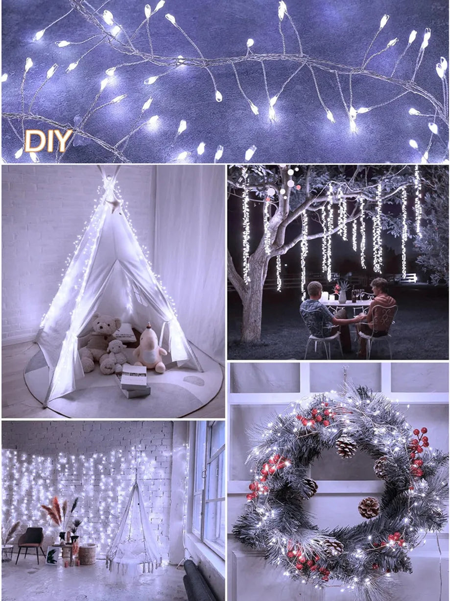 Firecracker Fairy Lights with Remote – USB Cluster LED Lights (3, 6 or 9 m)