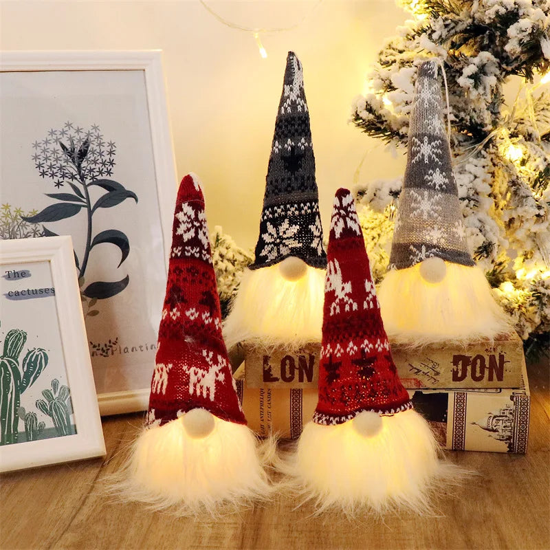 Light-Up Christmas Gnome – LED Faceless Elf Gnome Decoration (6 Styles)