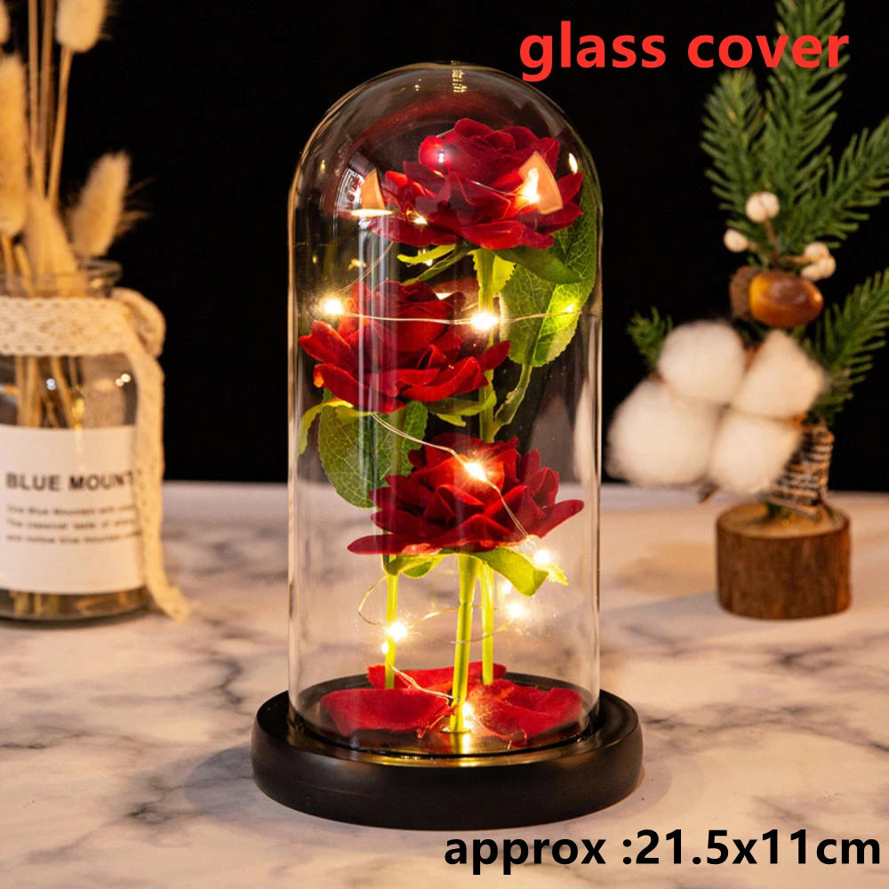 Galaxy Rose with LED Lights – Three Light-Up Forever Roses Gift