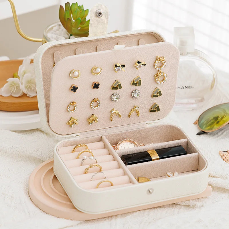 Travel Jewellery Case – Compact Faux Leather Jewellery Organiser